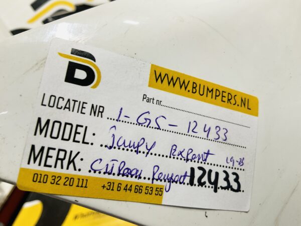 BUMPER Peugeot Expert 2019-2023 9808639777 VOORBUMPER 1-G5-12433z