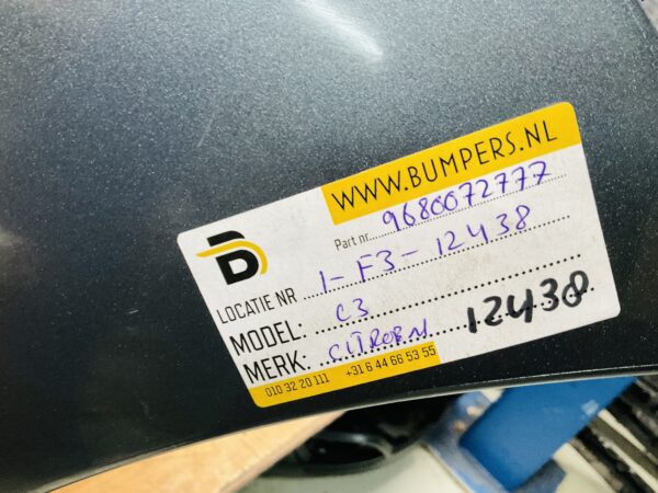 BUMPER Citroen C3 2003-2007 9680072777 VOORBUMPER 1-F3-12438z