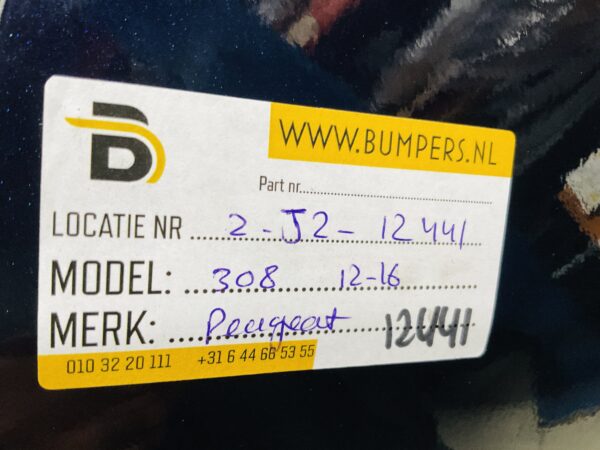 BUMPER Peugeot 308 2012-2016 VOORBUMPER 2-J3-12441z