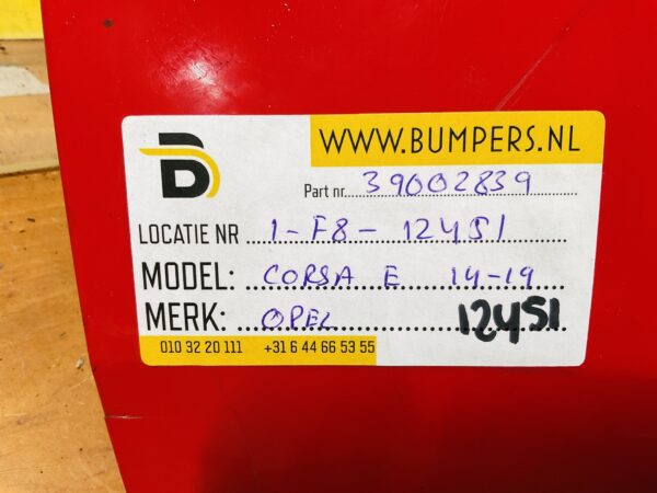 Bumper Opel Corsa E 2014-2019 39002839 Achterbumper 1-F8-12451