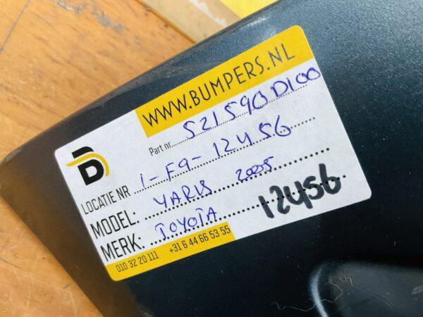 Bumper Toyota Yaris 521590D100 Achterbumper 1-F9-12456