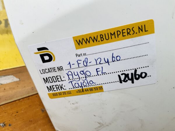 BUMPER Toyota Aygo 2014-2021 ACHTERBUMPER 1-F8-12460z
