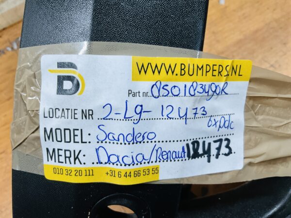 Bumper Dacia Sandero 6xpdc 850183490R Achterbumper 2-L9-12473