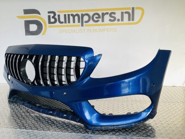 BUMPER Mercedes C Klasse W205 AMG GT Grill 6xpdc 2014-2017 VOORBUMPER 1-A4-8575z