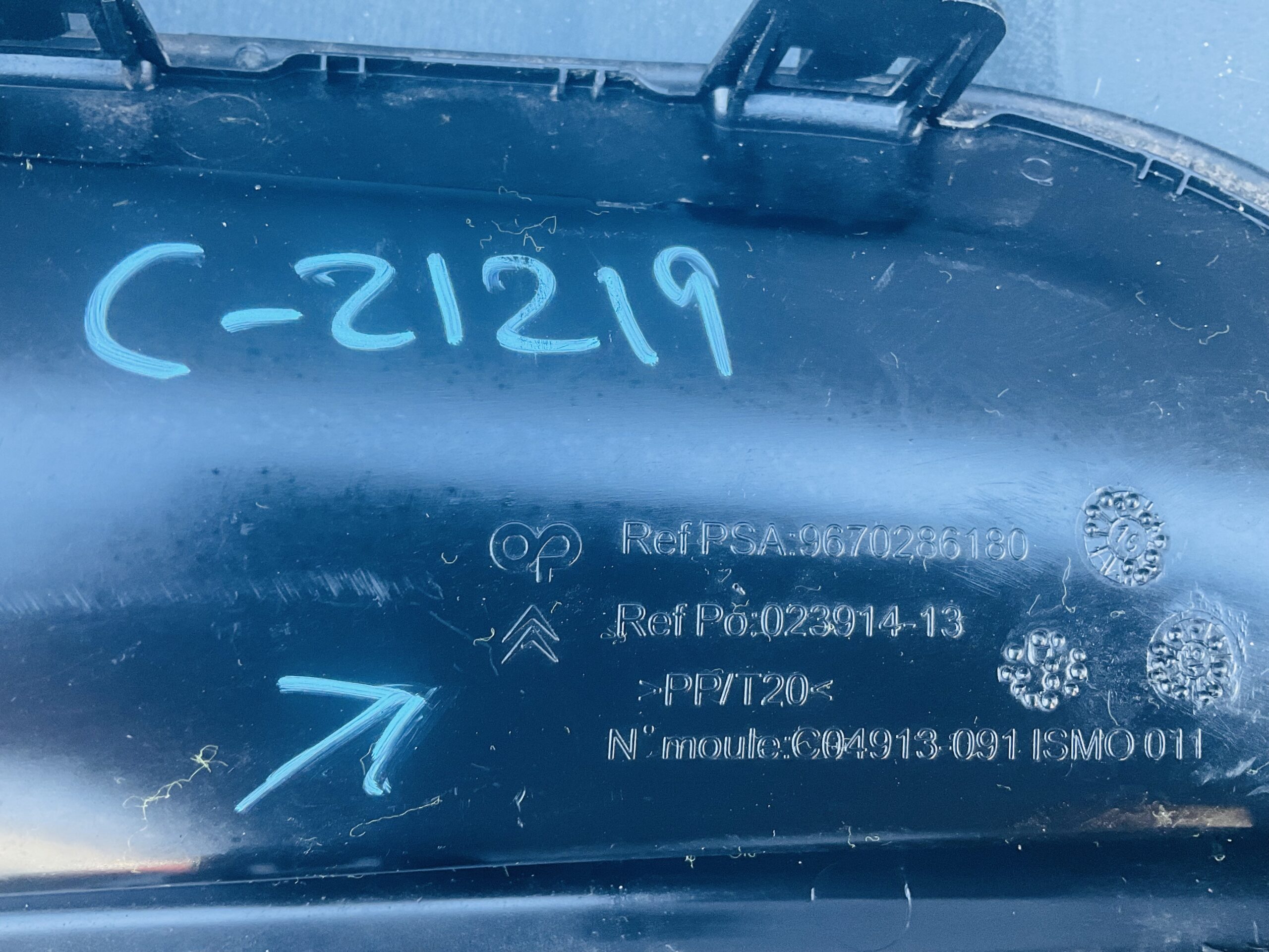 Bumper Grill Citroen C4 9670286180 Mistlamp rooster Links C-21219