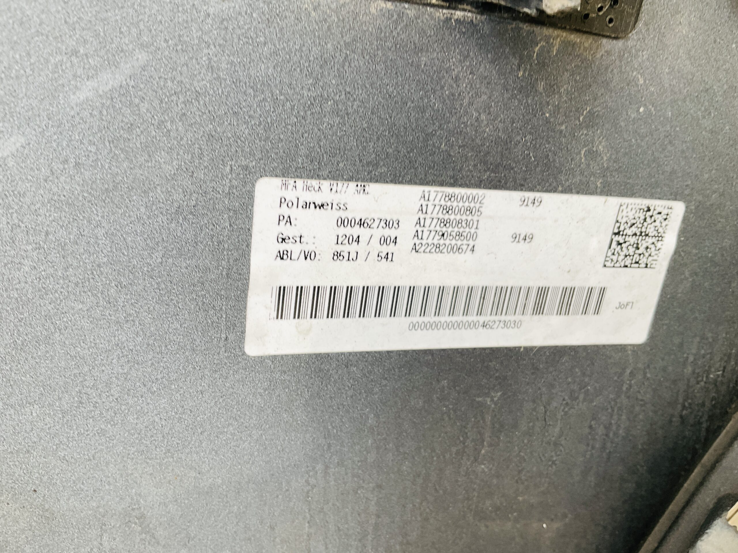 Bumper Mercedes A Klasse W177 AMG Sedan A1778859001 Achterbumper 1-F10-13681z