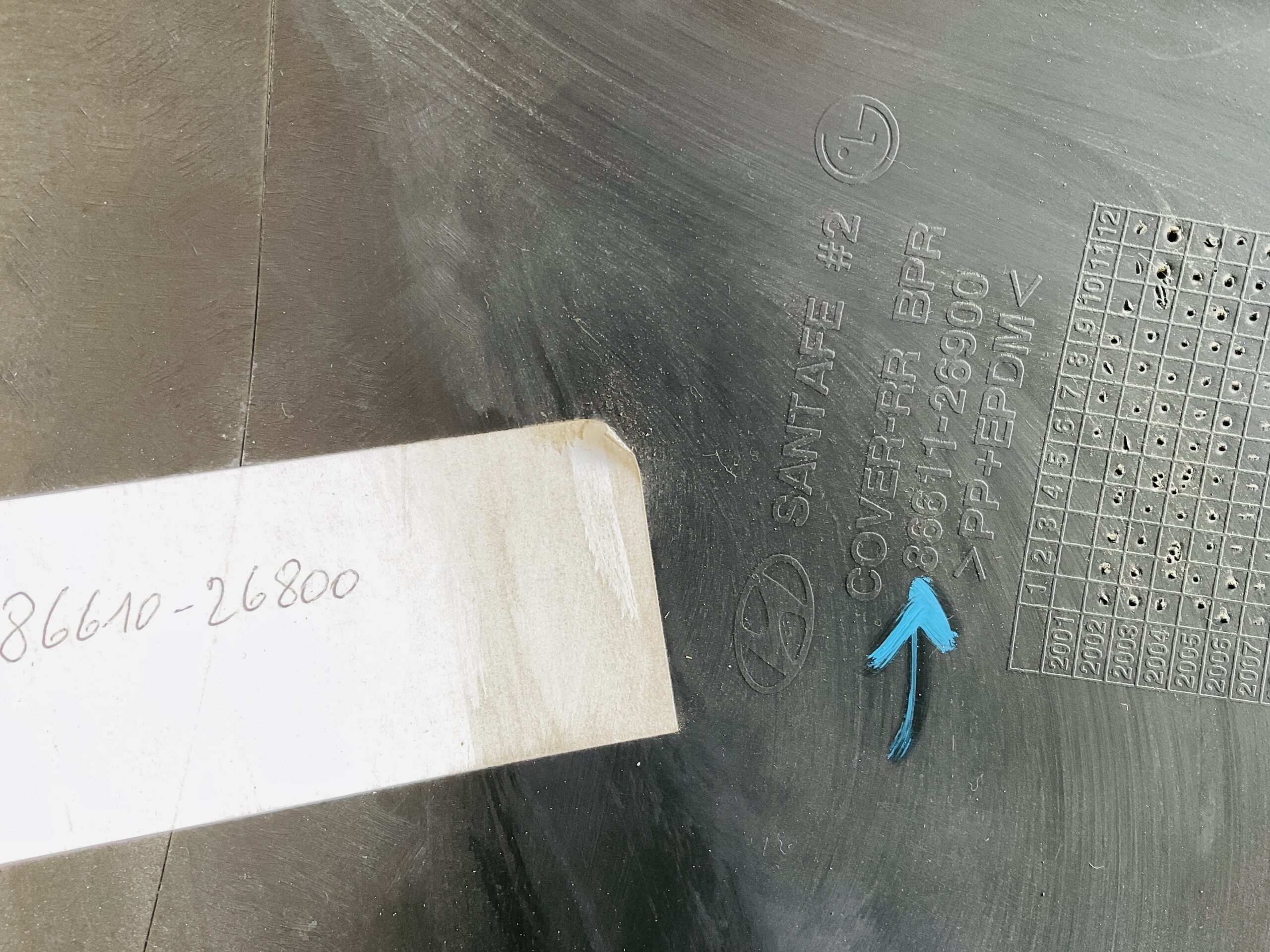 Bumper Hyundai Santa Fe 2000-2006 86611-26900 Achterbumper 1-F10-13690R