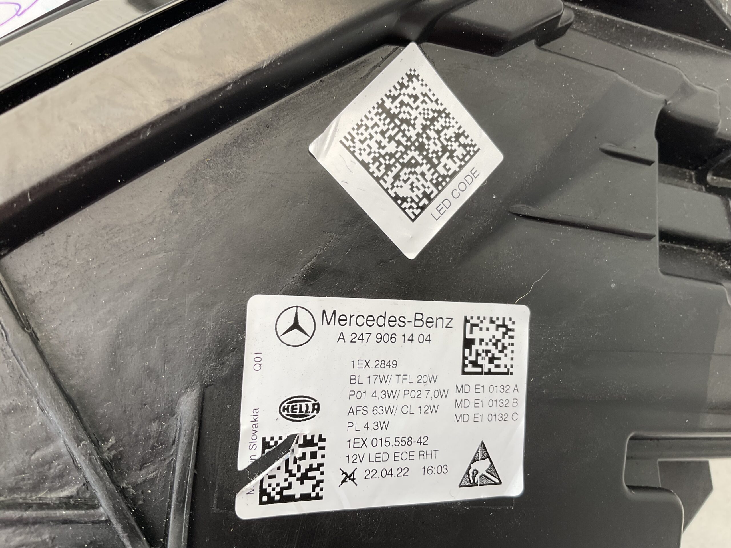 KOPLAMP MERCEDES B KLASSE W247 FACELIFT MULTIBEAM LED A2479061404 LINKS MB-3290