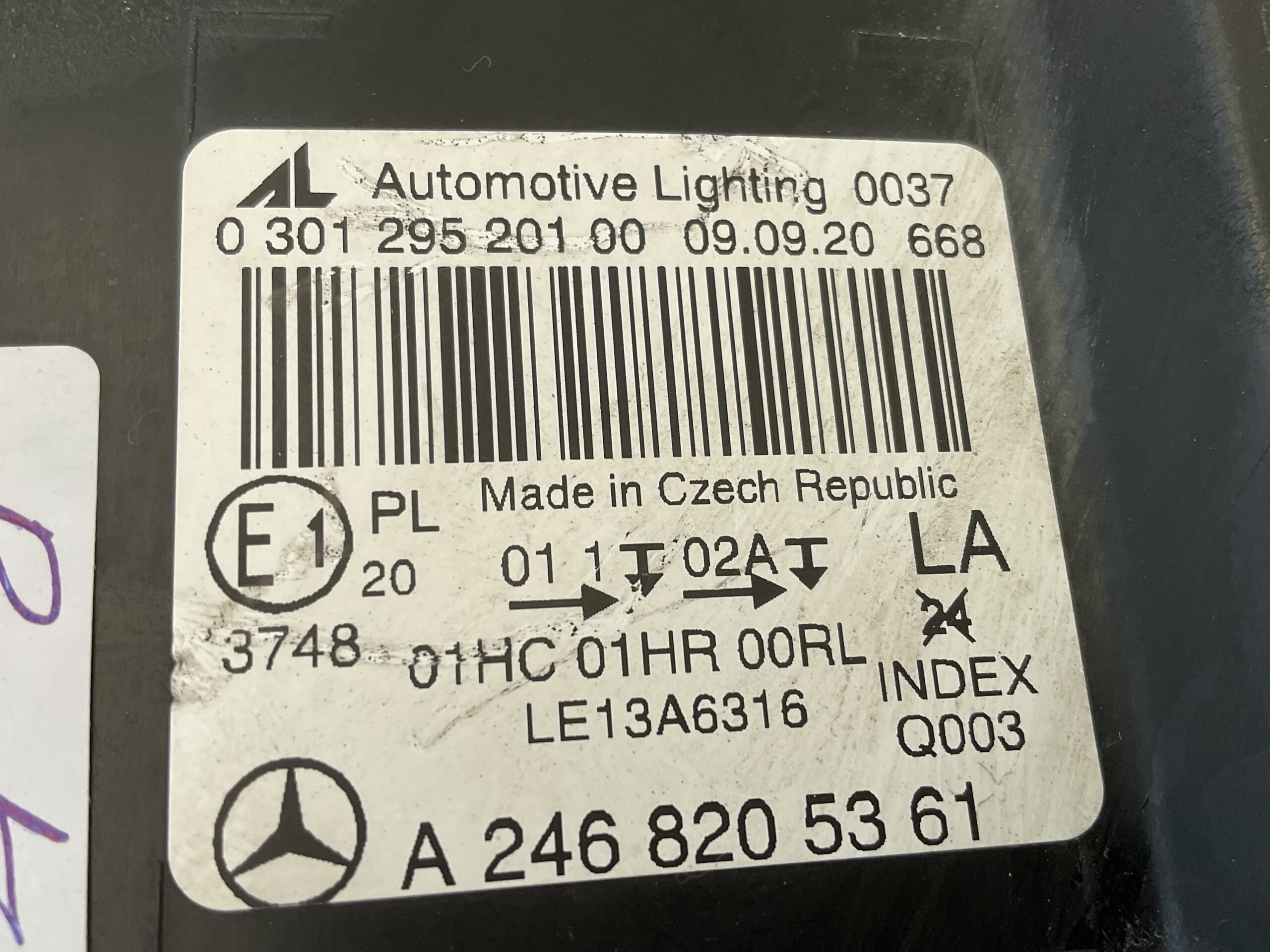 KOPLAMP MERCEDES B KLASSE W246 HALOGEEN A2468205361 LINKS MB-4610