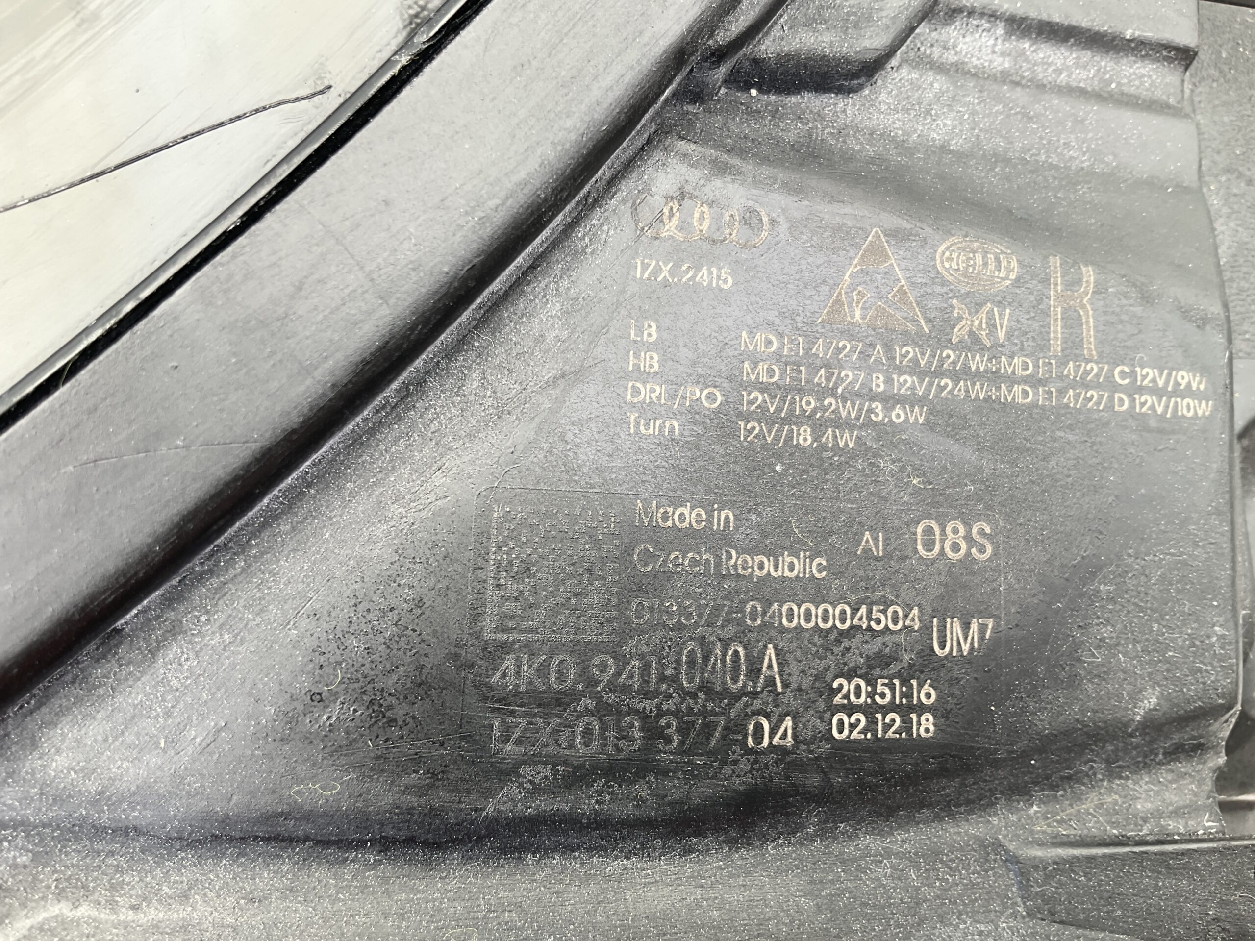 KOPLAMP AUDI A6 C8 MATRIX FULL LED 4K0941040A RECHTS A-3666