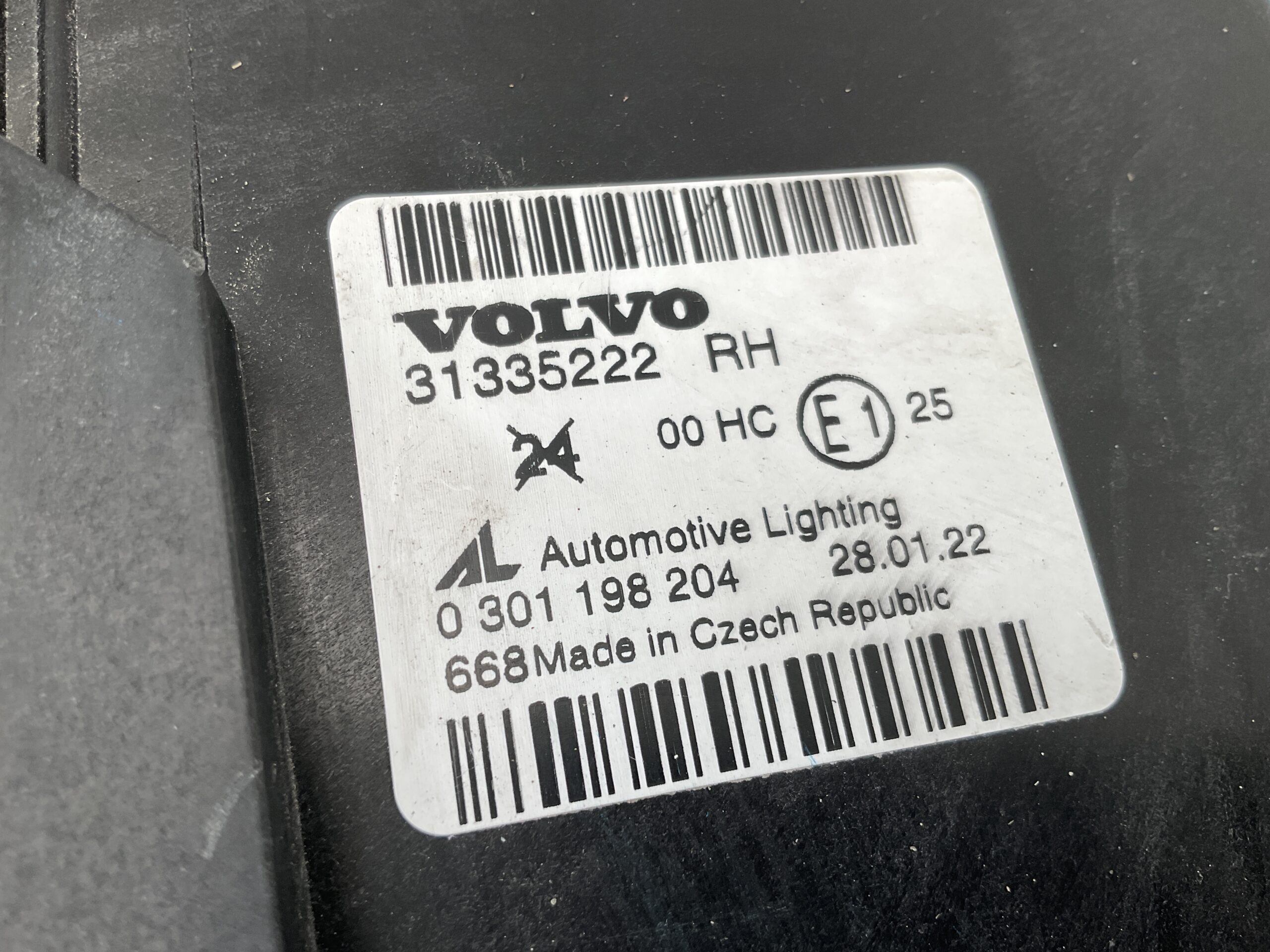 KOPLAMP VOLVO V50 H7 31335222 RECHTS VO-8309