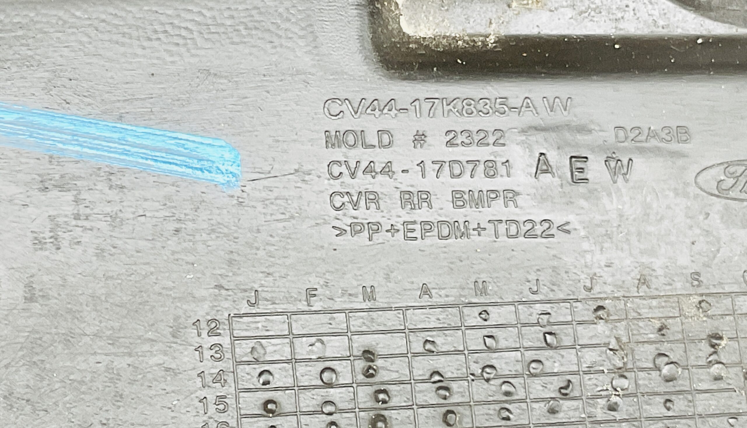 Achterbumper Lip Ford Kuga MK2 CV4417K835AW Diffuser FO-21338