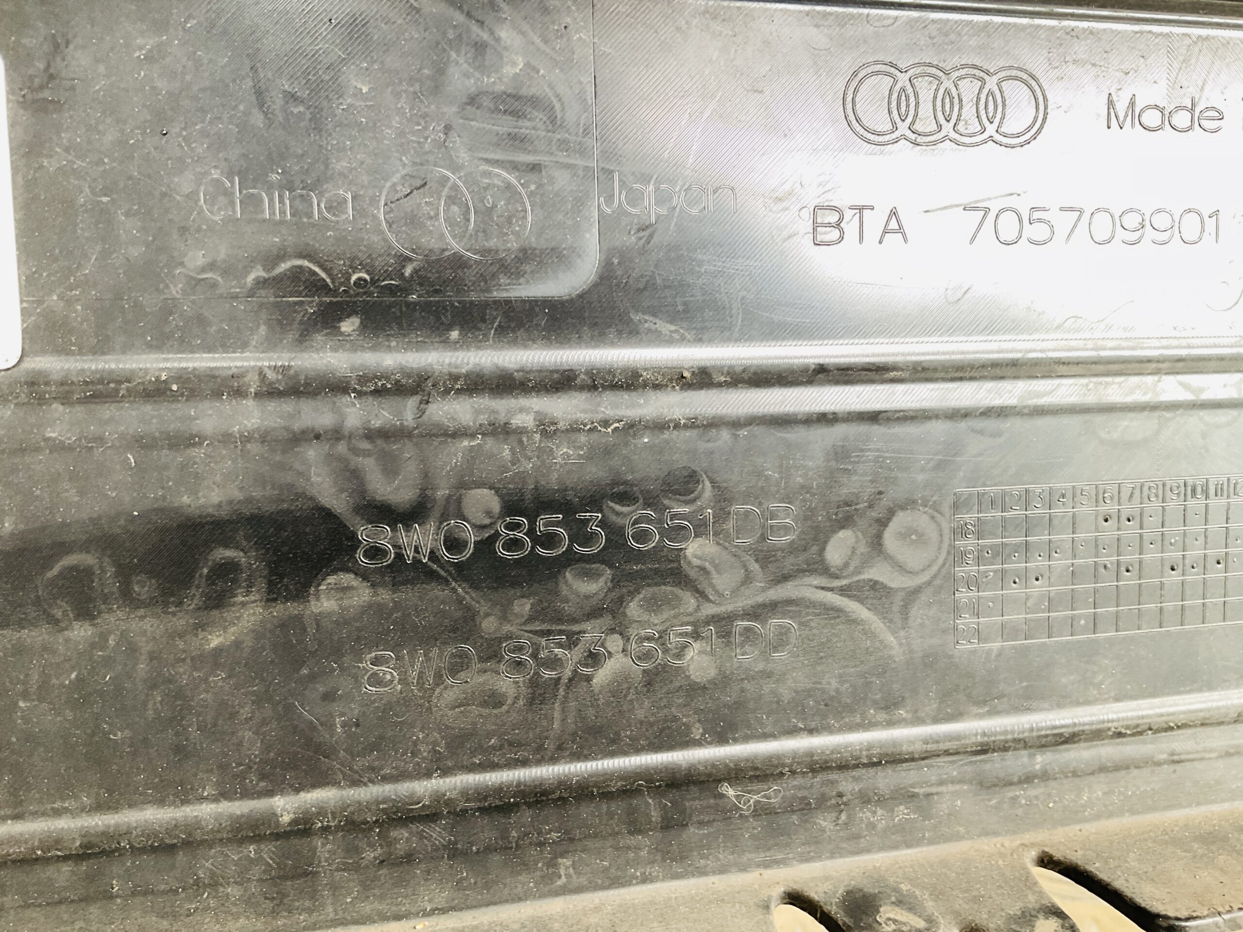 Bumper Audi A4 B9 8W0 Facelift 19-21 6xpdc 8WO853651Voorbumper 1-H1-14000z