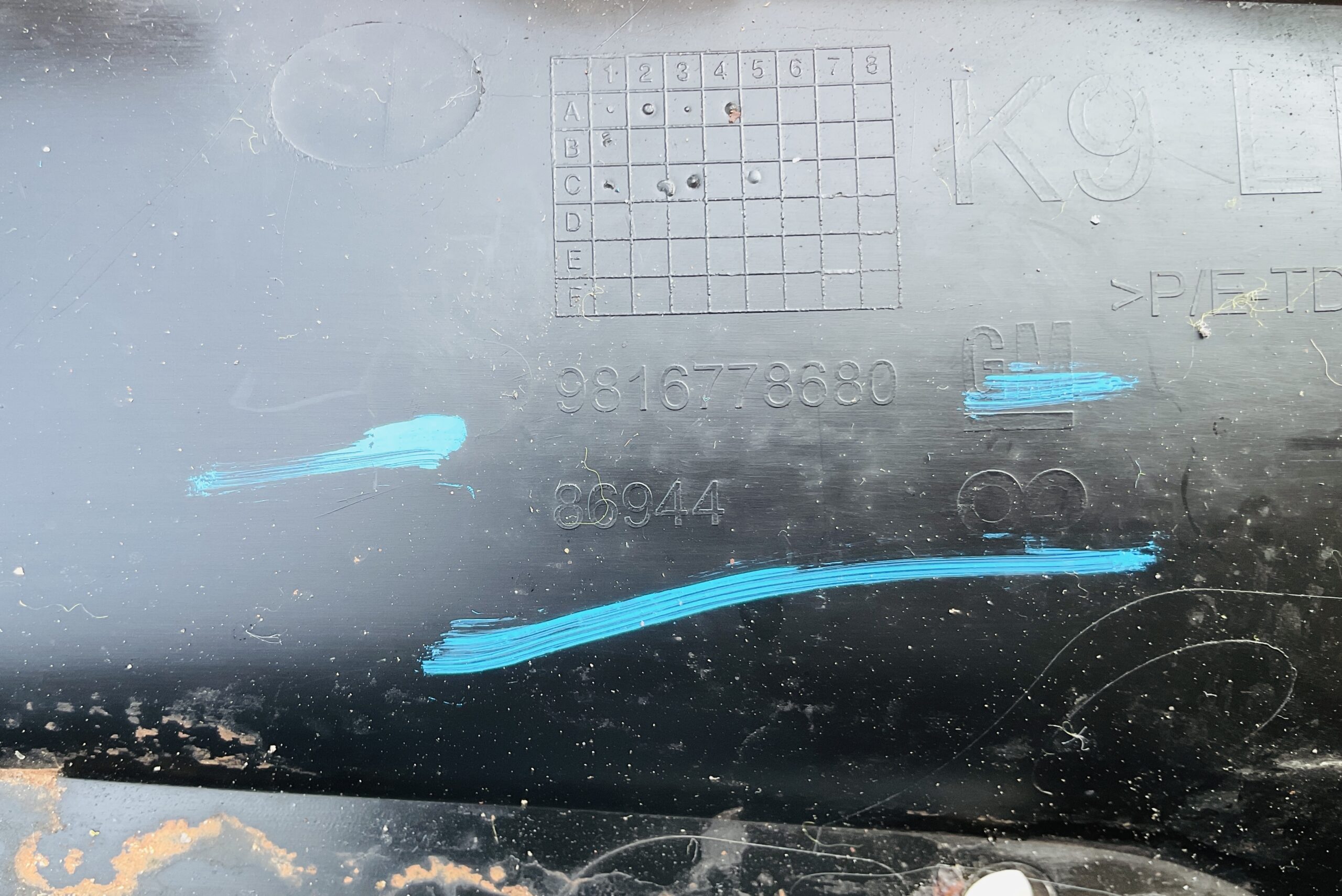 Bumper Grill Opel Combo 9816778680 Mistlamp Rooster Op-213788