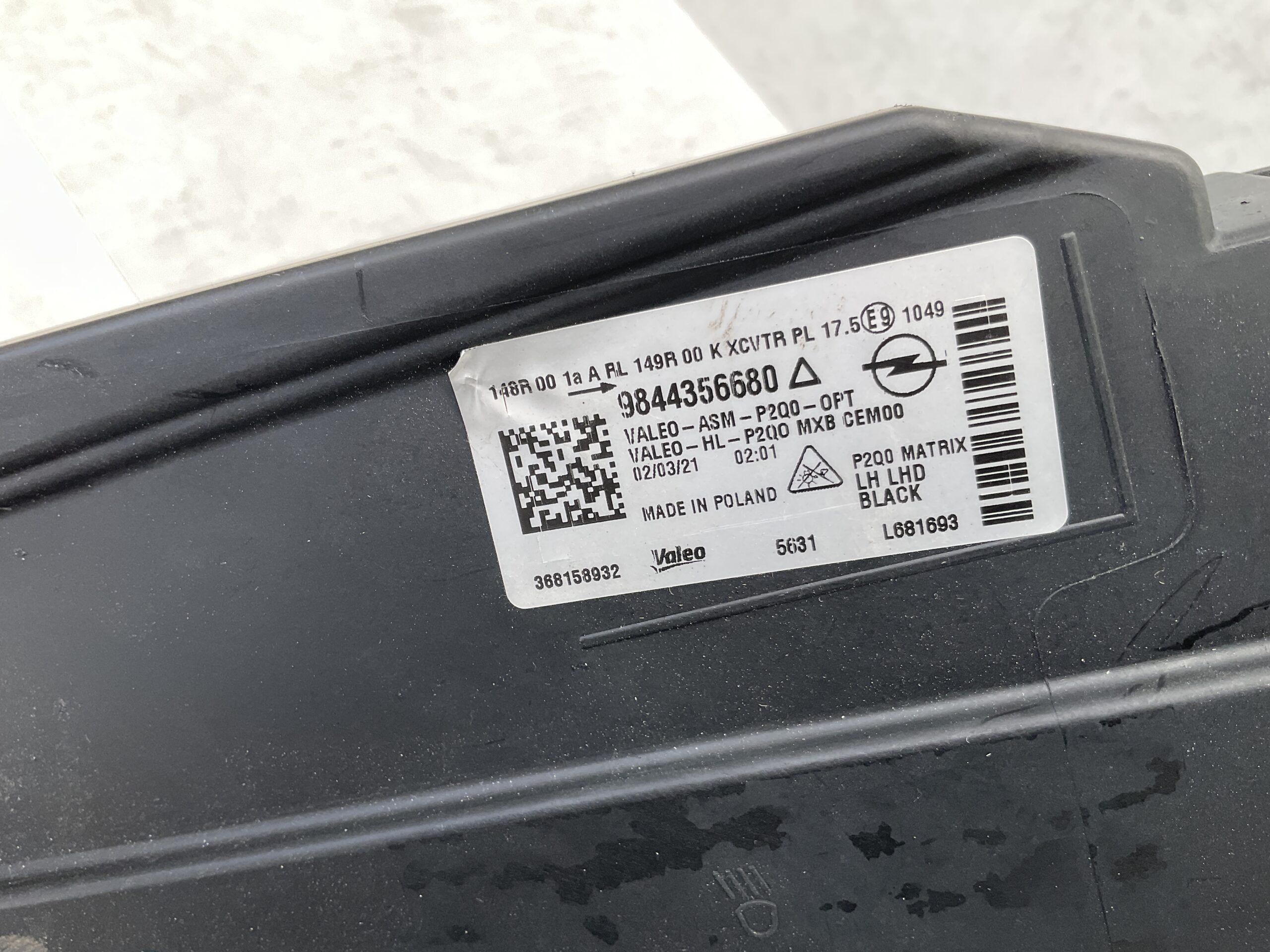 KOPLAMP OPEL MOKKA B FULL LED 9844356680 LINKS OP-5129