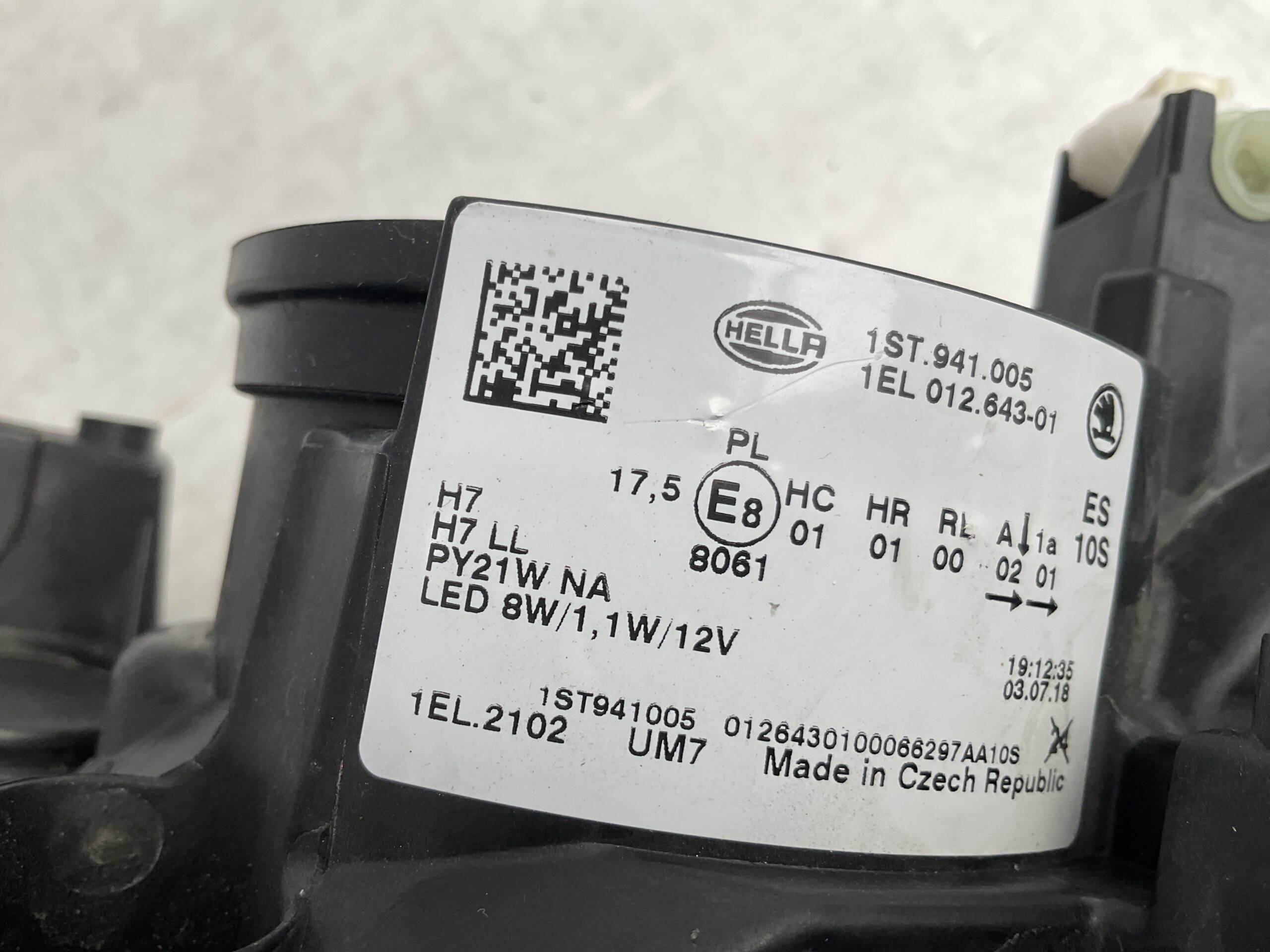 KOPLAMP SKODA CITIGO FACELIFT H7 1EL01264301 LINKS SK-1541