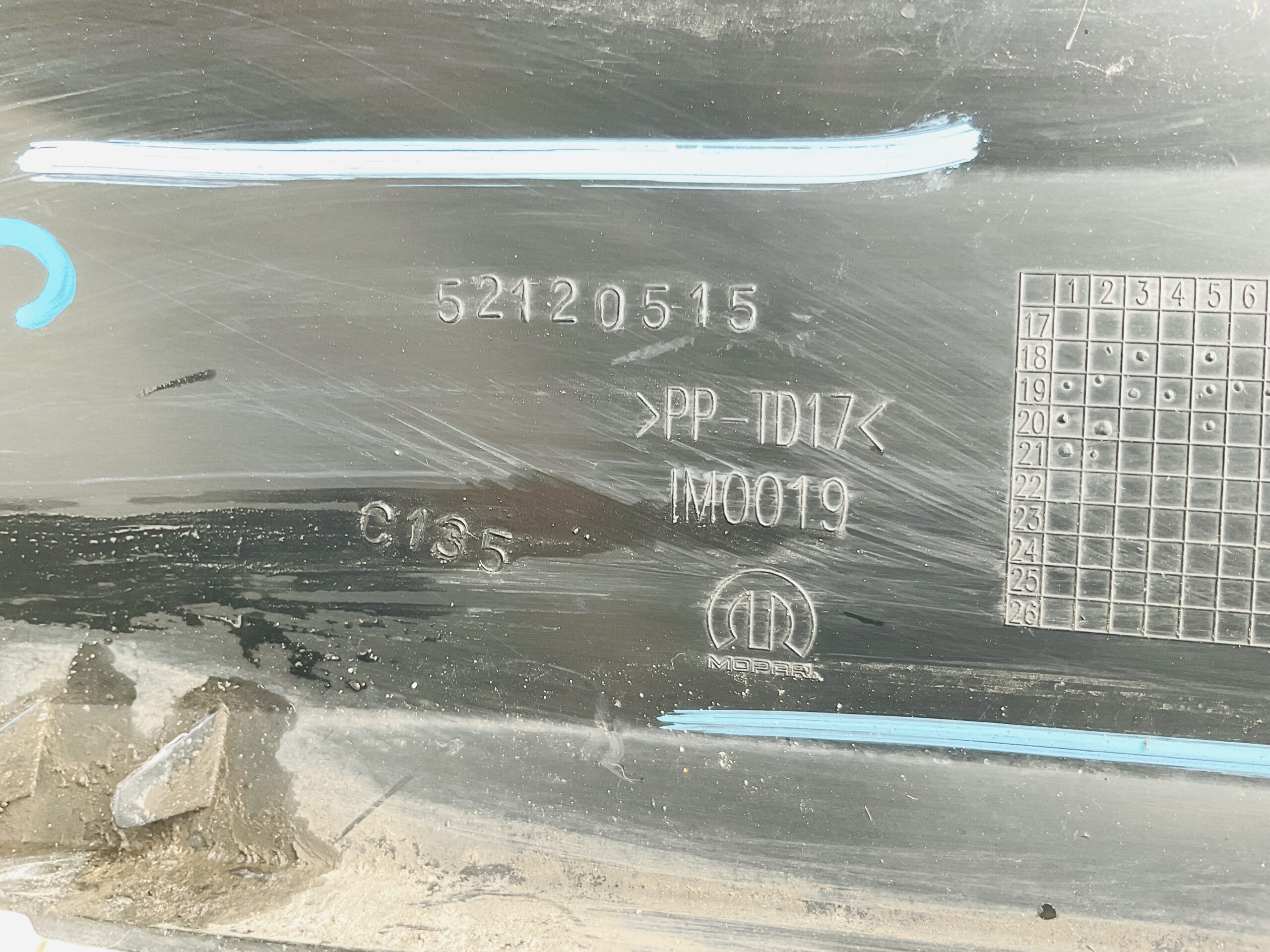 Bumper Grill Jeep Renegade Facelift 52120515 Ondergrill JE:1156