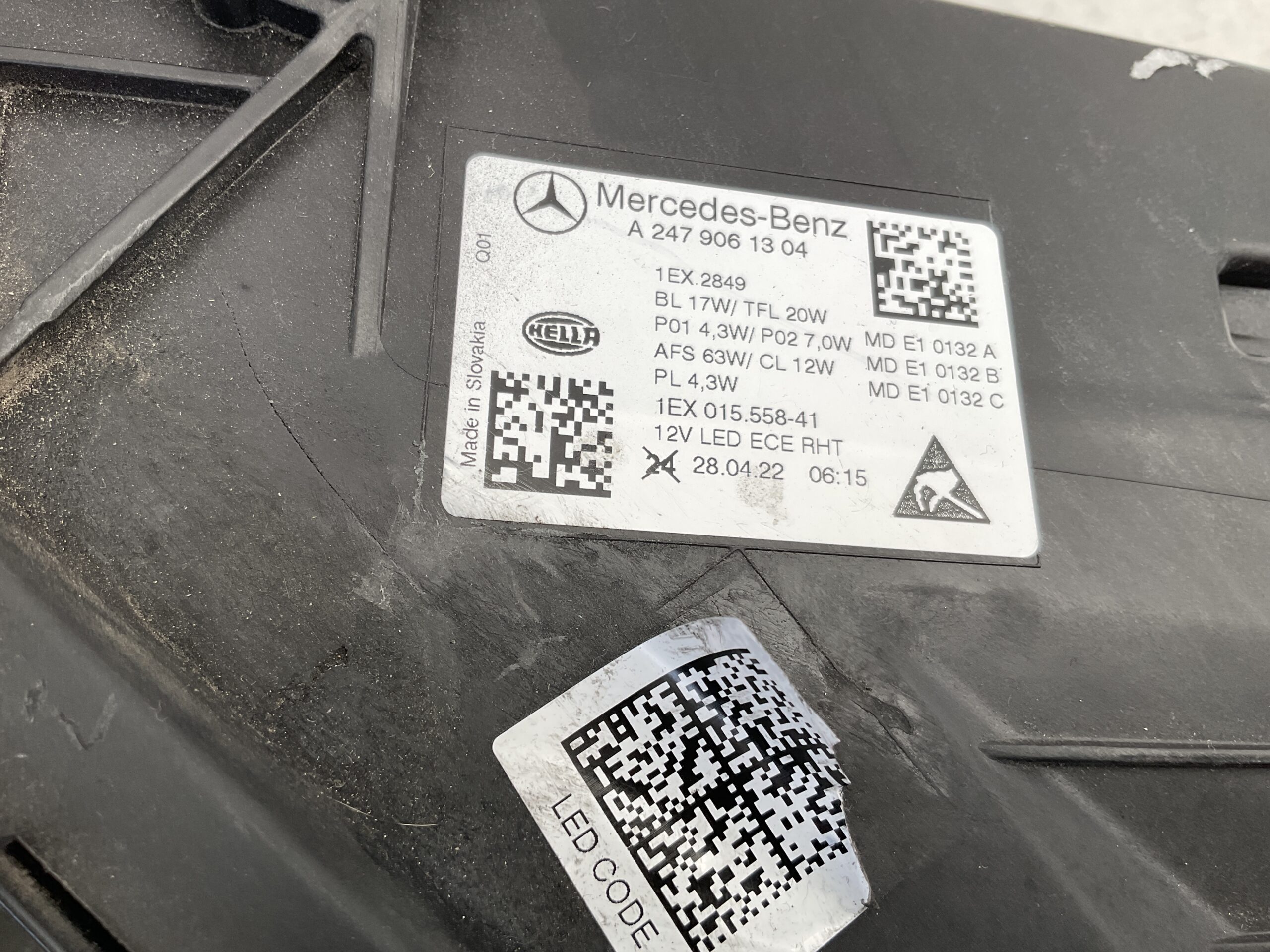 KOPLAMP MERCEDES B KLASSE W247 MULTIBEAM LED A2479061304 LINKS MB-4473