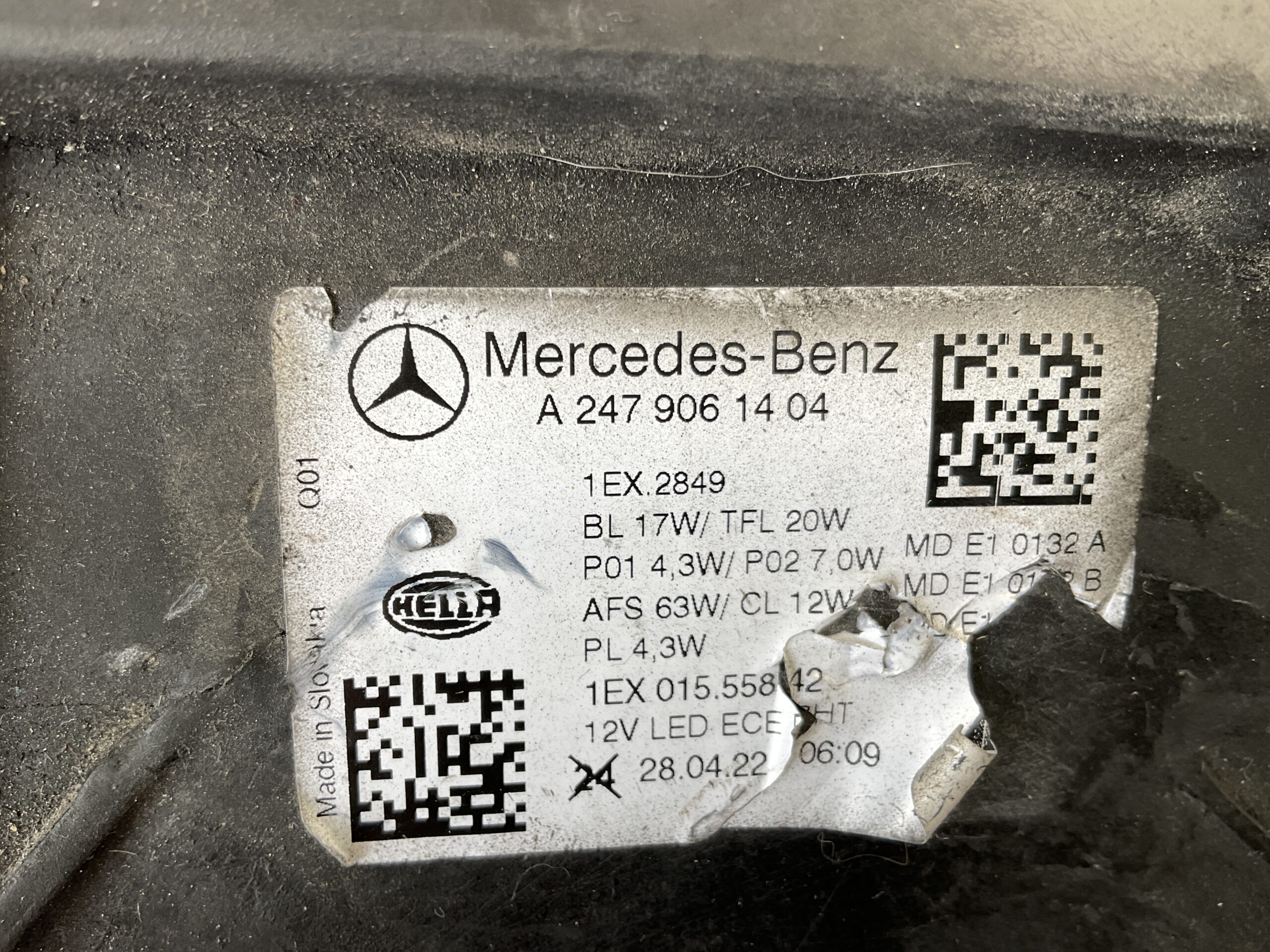 KOPLAMP MERCEDES B KLASSE W247 MULTIBEAM LED A2479061404 RECHTS MB-4486