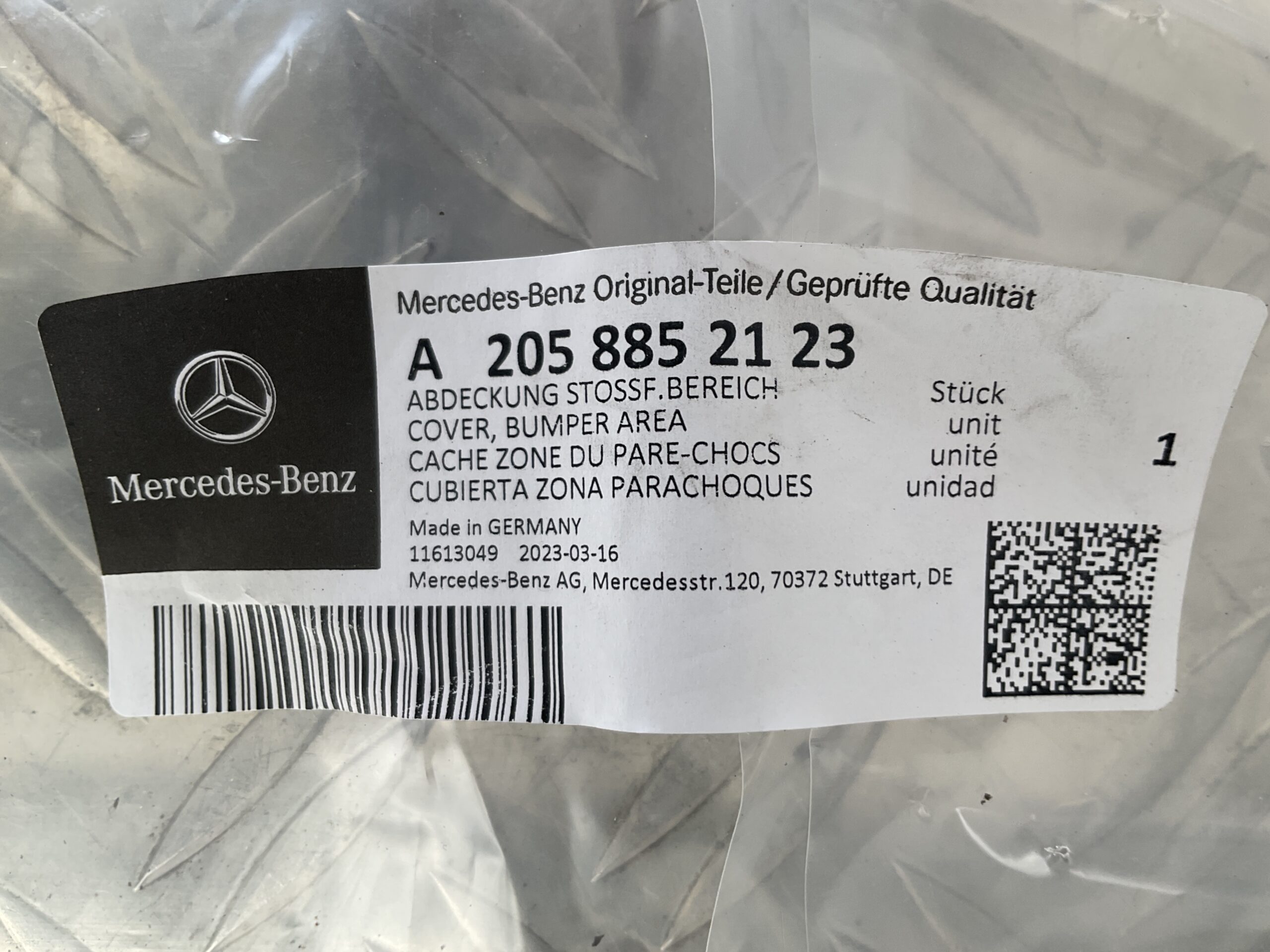 Grill Mercedes C Klasse W205 AMG 14-18 A2058852123 Bumper Grill