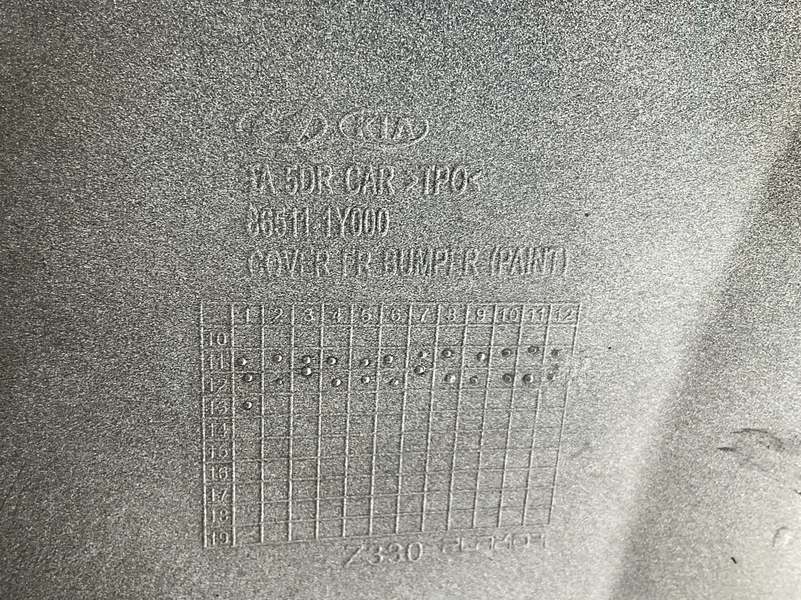 Bumper Kia Picanto 2011-2015 86511-1Y000 Voorbumper G3-15386z