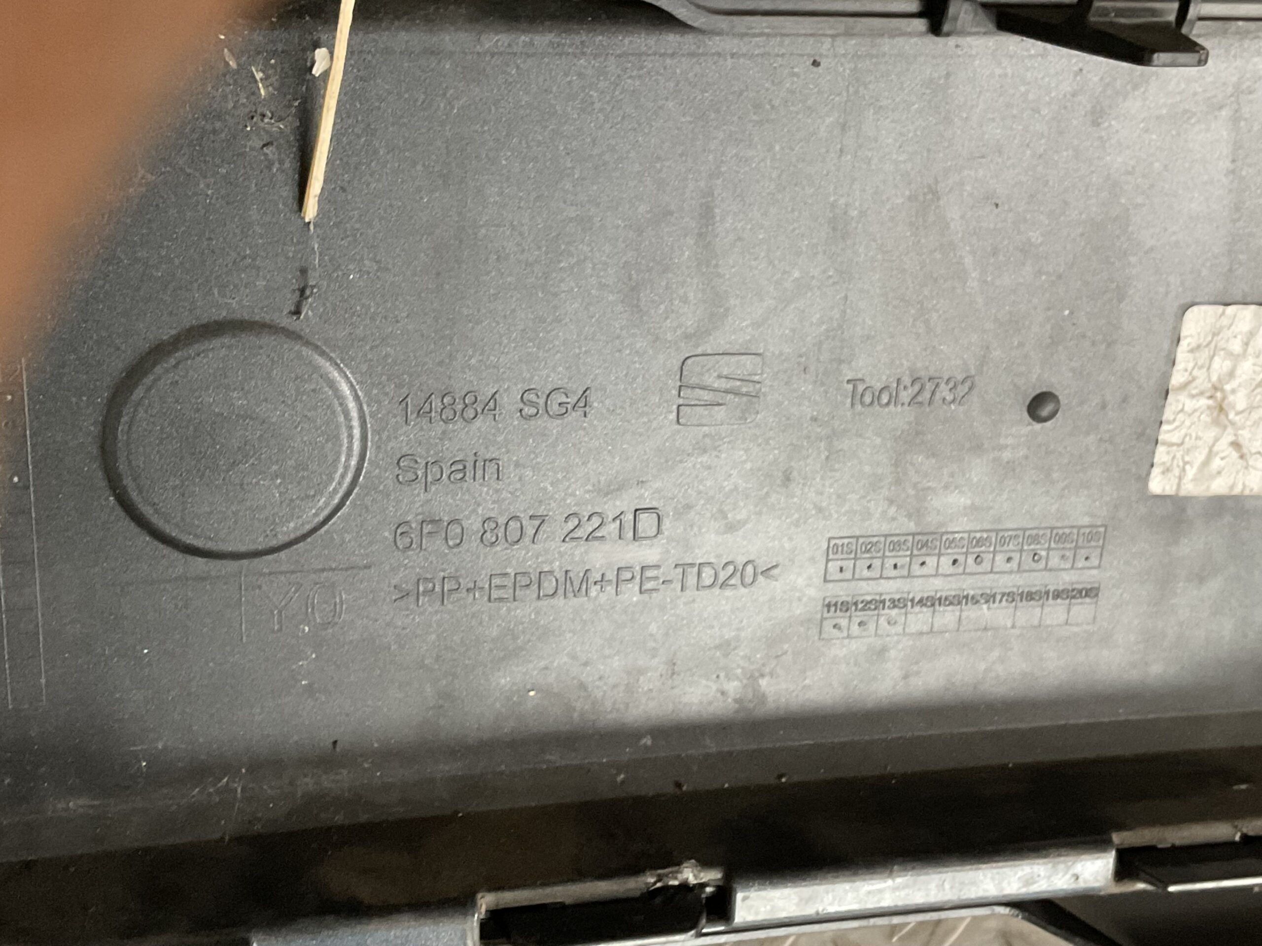 Bumper Seat Ibiza 6F 17-22 FR 6F0807221D Voorbumper C3-15994z