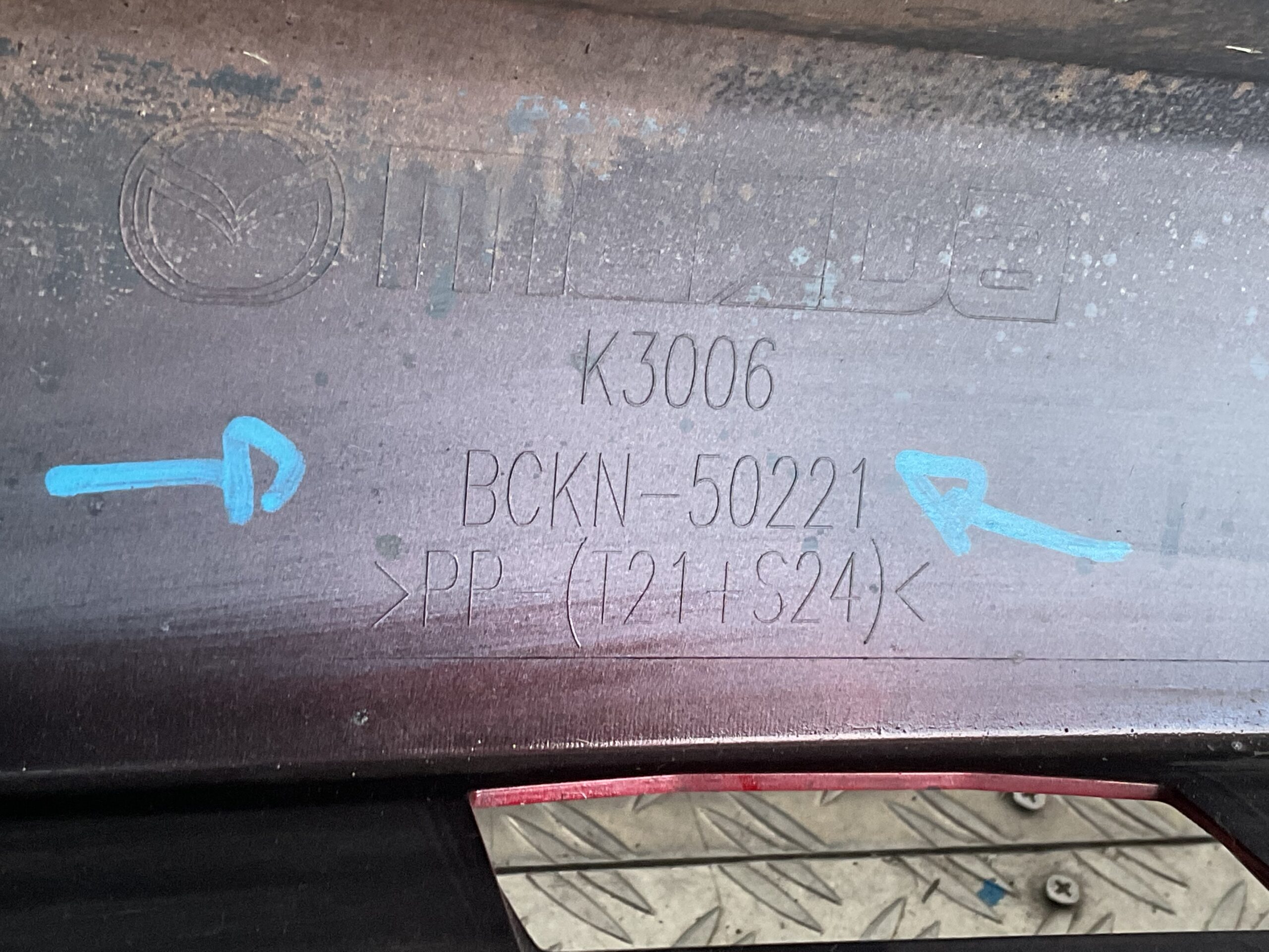 Bumper Mazda 3 Hachback K3006 pdc BCKN-50221 Achterbumper F3-17786z