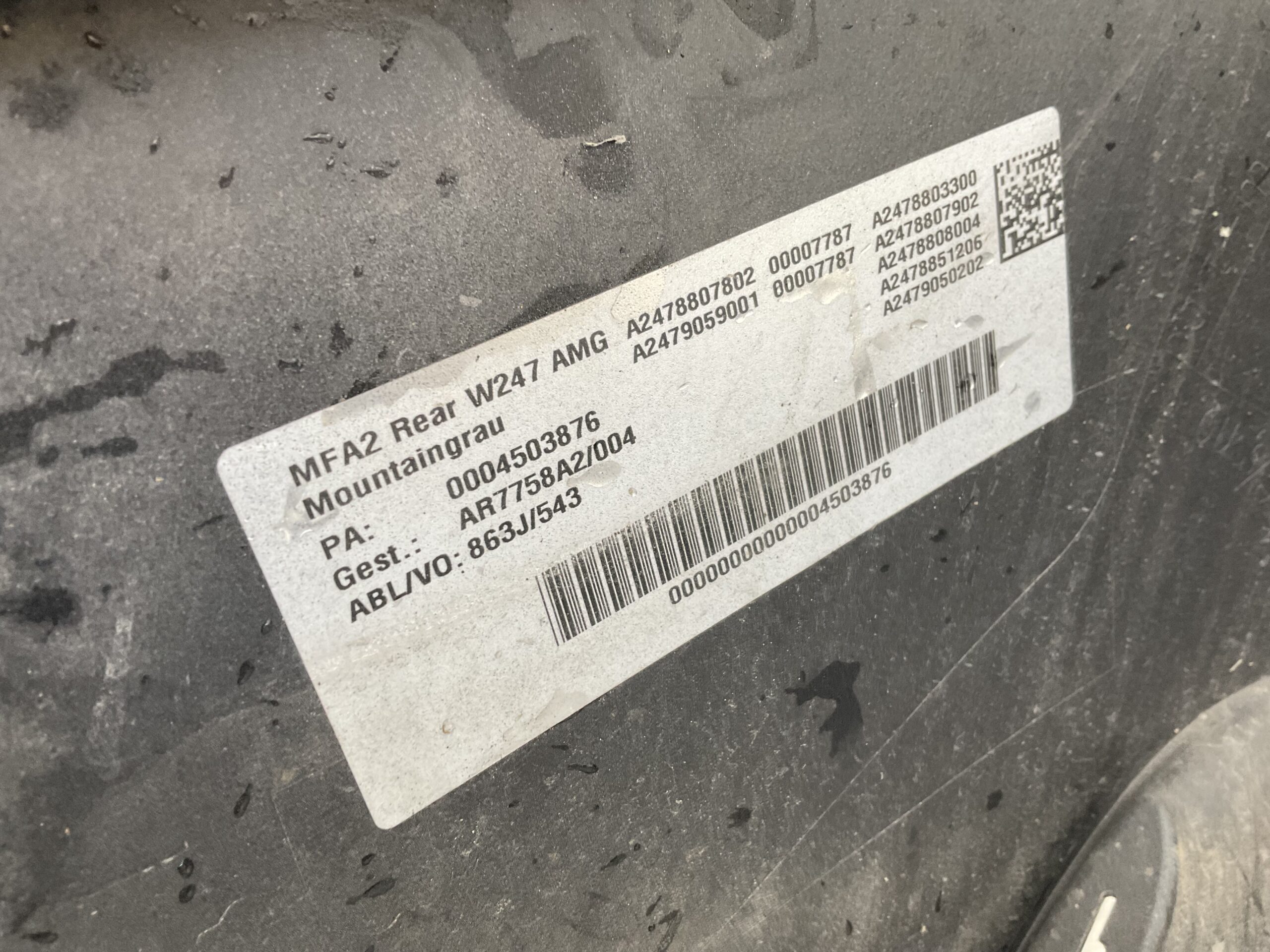 Bumper Mercedes B Klasse W247 AMG pdc A2478854502 Achterbumper F3-18319