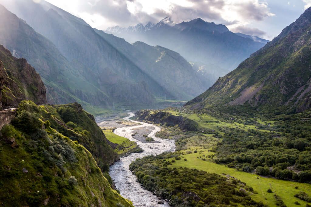 Georgian,Military,Highway,,Caucasus,Mountains.
