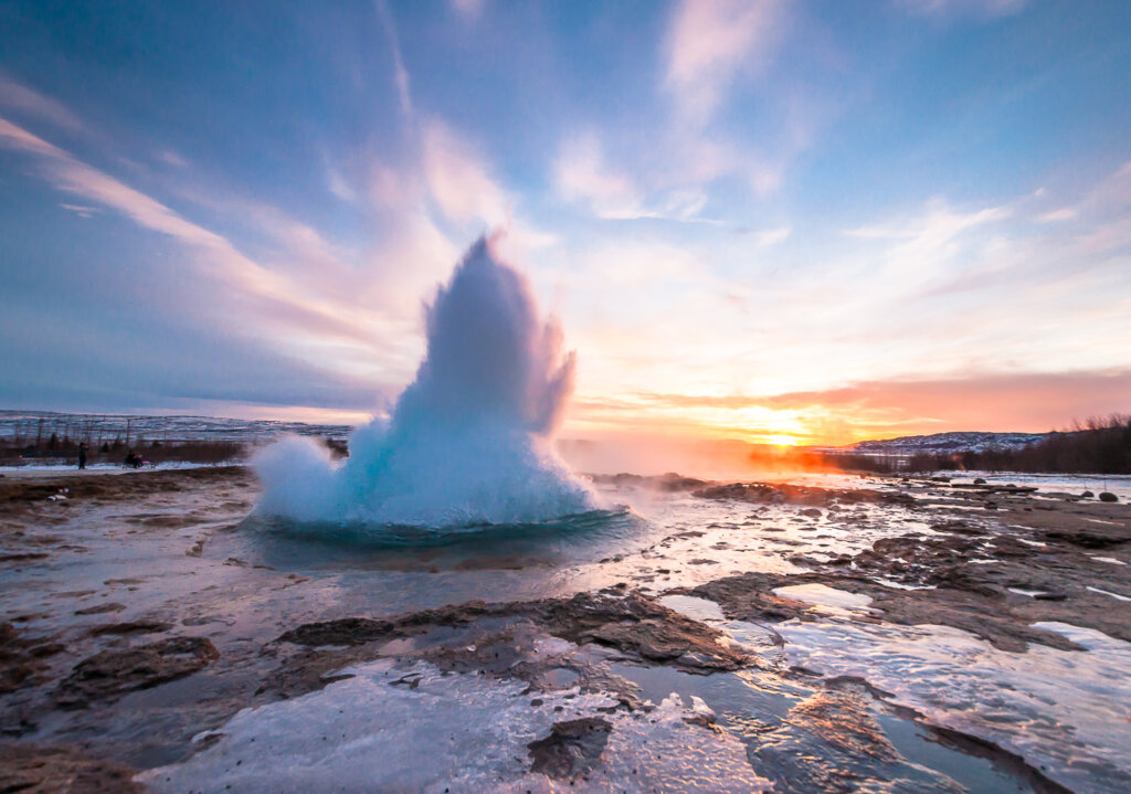 Strokkur geiser - IJsland - winter - Christoffel Travel