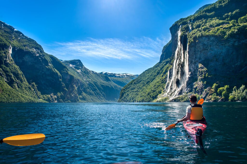 Geiranger - kajakken - Noorwegen - Christoffel Travel